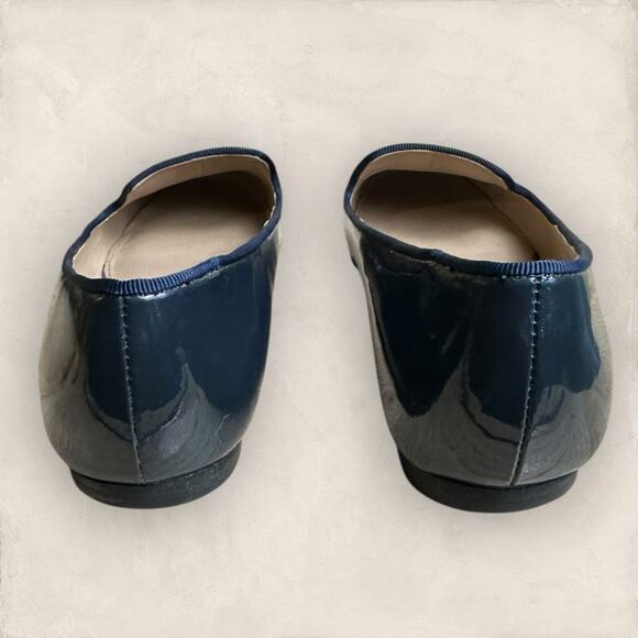 Tory Burch Samantha Navy Blue Patent Leather Loafers Womens Shoes Size 6 - Picture 4 of 6